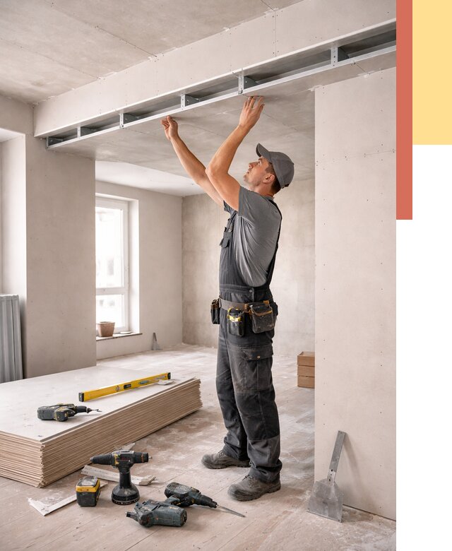 Потолок из гипсокартона с нишей в Карталах от 1304 руб. под ключ | ОТДЕЛОЧНИК-Крт