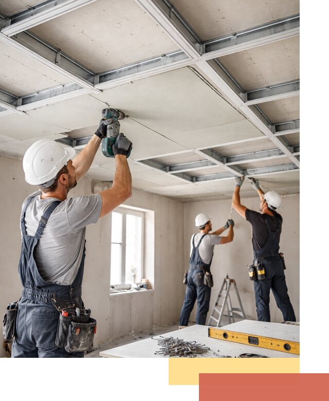 Кессонный потолок из гипсокартона под ключ в Карталах