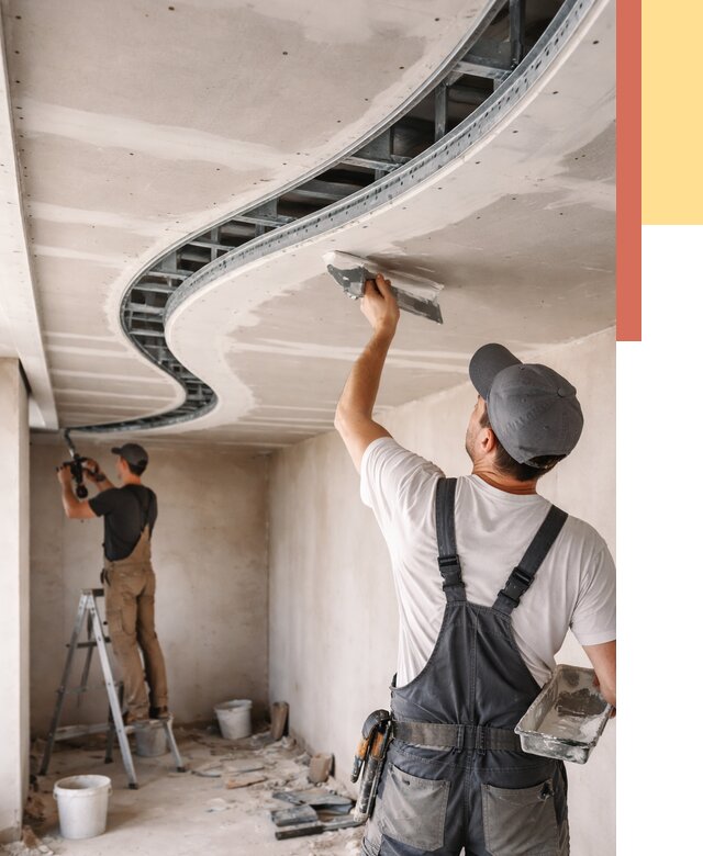 Криволинейный потолок из гипсокартона в Карталах от 2191 руб./м2 | ОТДЕЛОЧНИК-Крт