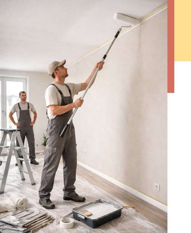 Покраска потолка из гипсокартона в Карталах от 4694 руб./м2 — услуги под ключ | ОТДЕЛОЧНИК-Крт