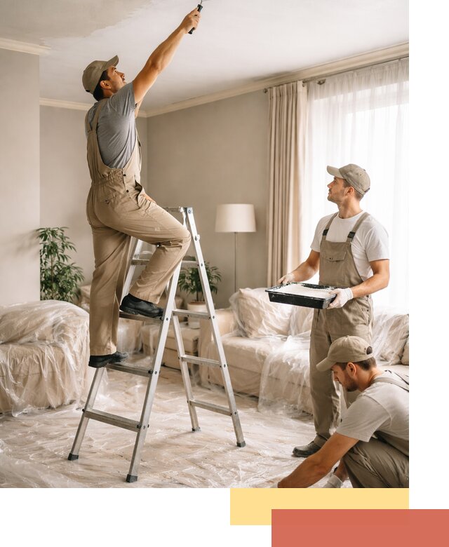 Покраска потолков акриловой краской в Карталах качественно и быстро