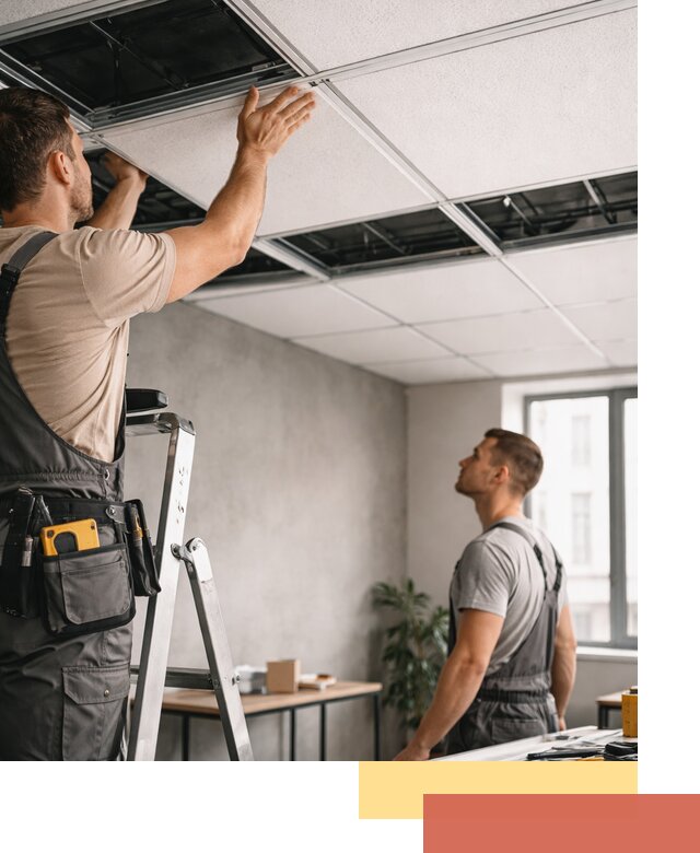 Монтаж потолочной плитки в Карталах качественно и в срок